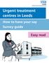 Urgent treatment centres in Leeds