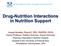 Drug-Nutrition Interactions in Nutrition Support