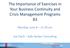 The Importance of Exercises in Your Business Continuity and Crisis Management Programs B3