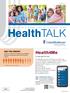 Health TALK. Health4Me. DID YOU KNOW? Just over 12 percent of adults have diabetes. However, 3.5 percent don t yet know they have it.
