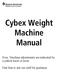 Cybex Weight Machine Manual
