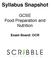 Syllabus Snapshot. GCSE Food Preparation and Nutrition. Exam Board: OCR
