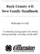 Rock County 4-H New Family Handbook