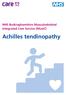 NHS Buckinghamshire Musculoskeletal Integrated Care Service (MusIC) Achilles tendinopathy