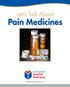 Let s Talk About. Pain Medicines. wisconsin. health literacy. A division of Wisconsin Literacy, Inc.