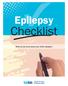 Epilepsy. Checklist. What do you know about your child s epilepsy?