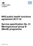 NHS public health functions agreement Service specification No. 31 Meningococcal group B (MenB) programme