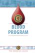 BLOOD PROGRAM. The American Legion
