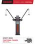 STRENGTH CARDIO FUNCTIONAL INFINITY SERIES FUNCTIONAL TRAINER MODEL 3020XP OPERATION MANUAL