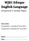 WJEC Eduqas English Language. Component 1: Sample Papers
