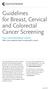 Guidelines for Breast, Cervical and Colorectal Cancer Screening