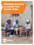 Effectively Assessing Household Food Security Status WORKING PAPER