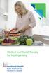 Medical nutritional therapy for healthy eating