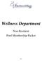 Wellness Department. Non-Resident Pool Membership Packet. Page 1