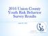 2016 Union County Youth Risk Behavior Survey Results. April 20, 2016