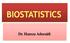 BIOSTATISTICS. Dr. Hamza Aduraidi