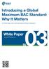 Introducing a Global Maximum BAC Standard: Why It Matters