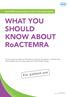 WHAT YOU SHOULD KNOW ABOUT RoACTEMRA