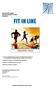 FIT IN LINE EXAMPLE REPORT (15/03/11)   THE WHITE HOUSE PHYSIOTHERAPY CLINIC PRESENT