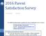2016 Parent Satisfaction Survey