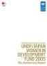 Japan Women In Development Fund 10th Anniversary Report: Table of Contents