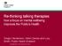 Re-thinking talking therapies: how a focus on mental wellbeing improves the Public s Health