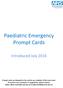 Paediatric Emergency Prompt Cards