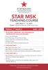 STAR MSK TEACHING COURSE