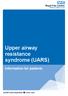 Upper airway resistance syndrome (UARS) Information for patients