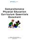 Comprehensive Physical Education Curriculum Essentials Document