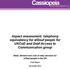 Impact assessment: telephony equivalency for d/deaf people for UKCoD and Deaf Access to Communication group