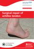 Surgical repair of achilles tendon