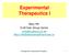 Experimental Therapeutics I