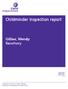 Childminder inspection report. Gillies, Wendy Banchory