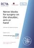 Nerve blocks for surgery on the shoulder, arm or hand