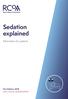 Sedation explained. Information for patients. First Edition