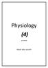 Physiology (4) 2/4/2018. Wael abu-anzeh