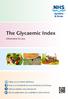 The Glycaemic Index. Information for you