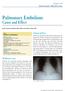 Pulmonary Embolism: Cause and Effect