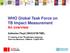 WHO Global Task Force on TB Impact Measurement An overview