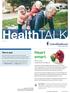 Health TALK. Heart smart. Plan to quit. Know your cholesterol numbers.