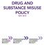 DRUG AND SUBSTANCE MISUSE POLICY NOV 2018