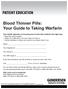 Blood Thinner Pills: Your Guide to Taking Warfarin